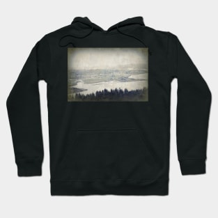 view from the Astoria Column Youngs Bay Hoodie